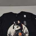 Japanese Samurai Cat Tattoo, Kawaii Ninja Cat T-Shirt, Large