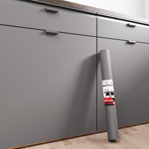 Decotalk Grey Wallpaper Peel and Stick Self Adhesive Wallpaper Removable Gray Contact Paper for Cabinets Waterproof Thick Grey Contact Paper Self-Adhesive for Shelves 12"x120"