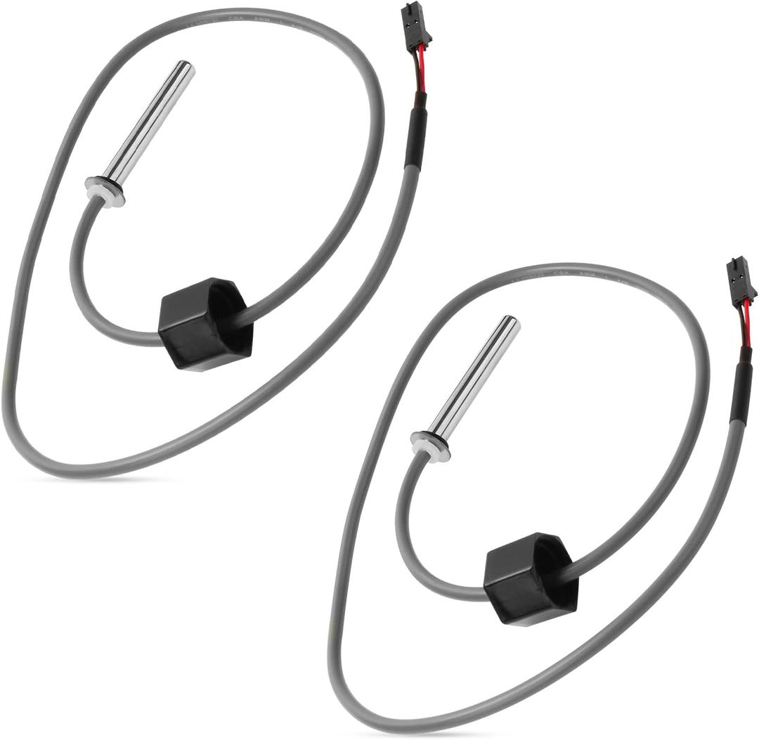Hot Tub Sensor Spa Parts Replacement for Balboa Spa M7 System,24" Temp/Hi Limit,1/4" Diameter,fit for Balboa Hot Tub Temp Sensor 32016 30344 30042 30382, 2 Pack (black)