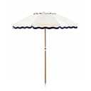 DEER LAND 6FT Patio Beach Umbrella for Outdoor, UPF 50+ Sun Shade for Patio, Backyard, Garden, Pool and Beach, Tilt Adjustable, Portable, Harbour White