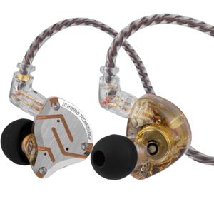 Linsoul KZ ZS10 Pro, 4BA+1DD 5 Driver in Ear Monitor, HiFi Wired Earbuds, Gaming Earbuds, Hybrid IEM Earphones with Stainless Steel Faceplate, Detachable Cable for Musician(Without Mic, Glare Yellow)