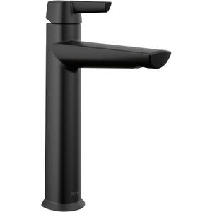 Delta Faucet Galeon Matte Black Bathroom Faucet, Single Hole Bathroom Faucet Black, Bathroom Faucets for Sink 1 Hole, Bathroom Sink Faucet, Diamond Seal Technology, Matte Black 671-BL-DST