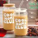 Mom Gifts, Cool Moms Club 18 Oz Can Glass Cup, Funny New Mom Presents Ideas for Mother's Day Birthday Valentine's Day