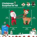 UNISE Christmas Dog Toys, Plush Squeaky Dog Toys for Large, Medium, Small Breeds with Detachable Rope to Keep Them Busy & Reduce Boredom