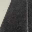 Yimobra U-Shaped Toilet Bath Mat Set 2 Piece - Super Soft Absorbent Quick Dry Memory Foam Bathroom Rugs, Machine Washable Non Slip Floor Carpet for Tub Shower & Single Sink (17x24 & 24x20, Black)