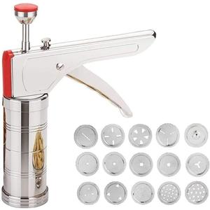 Stainless Steel Kitchen Press Noodles Murukku Manual Sev pasta noodle Maker 15 Blades | Sev Sancha Chakli Machine Indian Snacks Maker | Gathiya Murukulu Janthikulu | Idiyappam Murukku Farsan Sev |