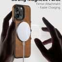 Magnetic for iPhone 17e / 16e Leather Case, Invisible Stand [Compatible with Magsafe] Slim Kickstand Phone Cove (Brown)