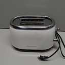 MUELLER HOME Retro Toaster 2 Slice, 7 Browning Levels, 3 Functions (Reheat, Defrost, Cancel), Stainless Steel Features, Removable Crumb Tray, Under Base Cord Storage, White Toaster Kitchen Appliances