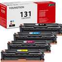 4-Pack 131 Toner Cartridges High-Yield (BK/C/M/Y) - Youngti Compatible CRG-131 CRG131 Toner Replacement for Canon 131 Color imageCLASS MF8280Cw MF624Cw MF628Cw LBP7110Cw Printer