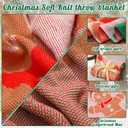 Newwiee Christmas Throw Blanket 50" x 60" Soft Knit Throw Blanket for Bed Couch Sofa Living Room, Travel Lightweight Warm Decorative Holiday Theme Home Christmas Decor Gift (Gingerbread Man)