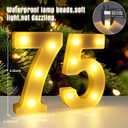 75th Birthday Decorations for Women Men,75 Birthday Decorations for Centerpieces Table,75 Light Up Numbers Sign Led for Party Backdrop Wall Decor for Wedding Anniversary Home