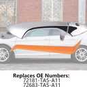 Front Left Chrome Exterior Door Handle Compatible with Honda Accord 2008-2012 Outer Driver Side with Keyhole, Cover and Removal Tool 72181-TA5-A11 72683-TA5-A11