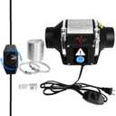 POLISI3D Powerful 3 Inch Duct Fan Ventilation AC Vent Blower Exhaust Air Fan with Speed Controller, Enhanced Air Flow, Low Noise for 3D Printer Enclosure, Grow Tent Ventilation Equipment