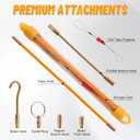 KOOTANS 33FT Fiberglass Running Electrical Wire Cable Glow Rods Wire Pulling Tools Fish Tape Wire Puller Through Wall Cable Snake Fish Rods Kit with Different Attachments