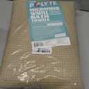 POLYTE Microfiber Oversize Quick Dry Lint Free Bath Towel, 60 x 30 in, 4 Pack (Waffle Weave) (Light Beige)