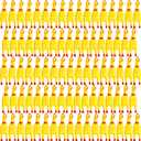 Libima 128 Pcs 6.3 Inch Screaming Rubber Chicken Toy Bulk, Mini Squeeze Rubber Chicken Small Squeak Toys, Prank Novelty Noise Toy for Pet Chew Party Gifts Reduce Separation Anxiety(Yellow)