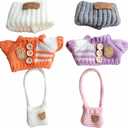 15cm & 17cm Doll Clothes Outfits Set - Premium Dress Up Bundle with Exquisite Accessories | Soft Fabric Fashion Doll Costume for 15-17cm Dolls (2set Purple+Orange)