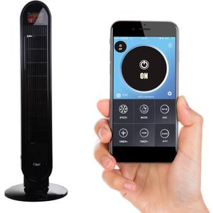 Ozeri 360 Oscillation Tower Fan, with Bluetooth and Micro-Blade Noise Reduction Technology