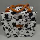 Joymee Lunch Bag Women Insulated Lunch Box Reusable Leakproof Large Spacious Cooler Tote for Womens Mens Adults with Bottle Holder and Side Pockets for Work Office Travel Picnic - Cow