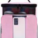 Mesh Shower Caddy,Portable HangingTravel Toiletry Bag Dorm Room Essentials for College Students Girls,Large Makeup Organizer for Full-Sized Toiletries,Travel Essentials for Women Girls Camping Beach (Pink)