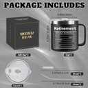 Funny Gag Retirement Gifts for Men,14 Oz Stainless Steel Retired Coffee Mug Cup with Lids&Straw for Coworkers, Dad, Grandpa, Friends, Teachers,Doctors, Boss, Christmas Gift Idea (Black)