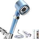 Shower Head with Handheld,Filtered Shower Heads High Pressure, High Flow Even with Low Water Pressure-Hand Held Showerhead Set, Filtered Showerhead with 59Replacement Hose/Bracket/Cotton Filters