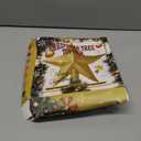 Christmas Tree Topper, 1PCS 4" Gold Glitter Star Tree Topper, 3D Xmas Shatter-Proof Mini Bethlehem Star Tree Topper Decorations, Waterproof Christmas Decor for Holiday Home Outdoor Ornament