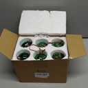 12 Pcs Vintage Mercury Glass Christmas Ball Ornaments 2.36 Inch Antique Embossed Ball Decorations Christmas Tree Hanging Decorations for Xmas Winter Holiday Decor Gifts(Green)