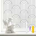 SOMWISE Frosted Window Privacy Film, Day and Night, Static Cling, 23.5X 78.5