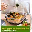 Air Fryer Liners for Ninja Crispi, Disposable 125 + 125 Pcs Ninja Crispi Accessories for Ninja Crispi 4-in-1 Portable Glass Air Fryer Cooking System, Non-Stick Ninja Crispi Liners Disposable