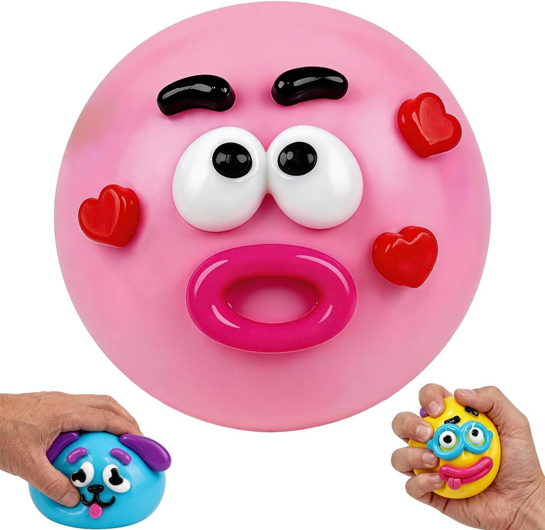 DIY Face Smushers Squishy Toy, Curiosities Dog Face Squishy Cute Slow Rise Relaxing Sensory Fidget Relief for Anxiety Relief, Pink