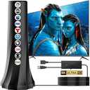 2026 TV Antenna Indoor,Antenna for Smart TV 1900+ Miles Range,HDTV Antennas for Local Channels 360° Signal Booster Reception,Portable Antenna Indoor Outdoor Support 8K 4K 1080p All TVs-25FT Coax Cable