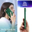 ankofave Magnetic for iPhone 16e Case, with Camera Lens Protector, Compatible with Magnetic, Slim Shockproof Bumper Soft Silicone Metallic Lustre Phone Case for iPhone 16e, Green