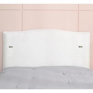 WOMACO Velvet Bed Headboard Slipcover Protector Stretch Solid Color Dustproof Cover for Bedroom Decor (Off - White, 51" - 70")
