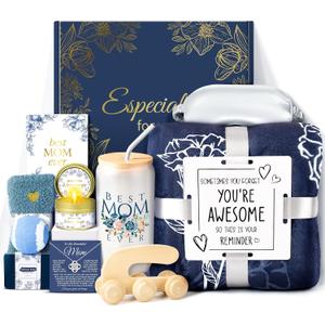 Gifts for Mom Mothers Day, 13PCS Moms Gift for Women from Daughter Son, Best Mom Ever Gift for Birthday, Valentines Day, Mothers Day, Christmas, Navy Blue