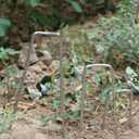 6 Inch Galvanized Landscape Staples, 11 Gauge Silver U-Shaped Turf Securing Garden Stakes Pins for Christmas Outdoor Tents Farm Lawn Fabric Netting, 100 Pack