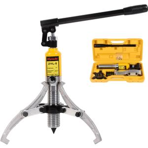Hydraulic Gear Puller, 5 Ton Hydraulic Puller Kit Bearing Puller with Case 2 or 3 Jaws Bearing Hub Separator Hydraulic Puller Separator Tool for Pulling Hubs, Bearings, Gears, ZYL-5