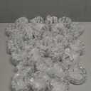 30 Pieces Crystal Tealight Candle Holders Bulk, Votive Candle Holder Stands with Diamond Design for Table Centerpieces Wedding Party Home Decor and Holiday Favors (Silver)