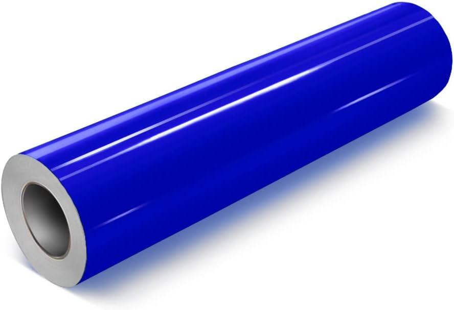 VViViD Brilliant Blue Gloss DECO65 Permanent Adhesive Craft Vinyl for Cricut, Silhouette & Cameo (11.8" x 20ft Large Roll)