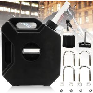 Plastic Engine Oil Jugs with Lid, 1.3 Gallon Water Storage Containers with Lockable Bracket, Portable Water Tank Fluid Container