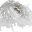 LED Christmas Snow Fairy Light String (7-meter 50 light [8-function solar version], Free Labeling  Snowflake White Light)