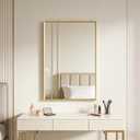 Bathroom Wall Mirror, 16" x 24" Brushed Gold Vanity Mirror for Over Sink