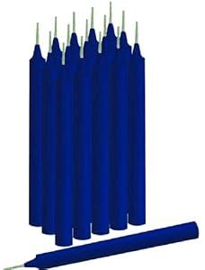 Candle Charisma 100 Blue Spell Candles - 4" Unscented Paraffin Chime Candles, Smokeless & Dripless, Colored Candles, Long Burn Time 0.43" Thick Taper Candles for Rituals, Witchcraft and Parties