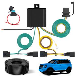 Nilight 4 Pin Trailer Wiring Harness Kit 56490 Vehicle Standard 4 Way Connector Custom for 2023 2024 2025 Kia Telluride LX Telluride S Simple Fit Tow Hitch