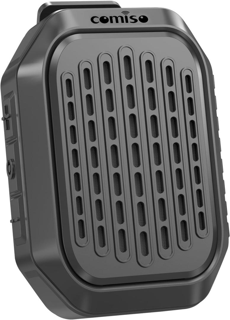 comiso Wearable Bluetooth Speakers, Clip-On Portable Mini Bluetooth Speaker with Built-in Mic for Hands-Free Music and Calls, Waterproof Up to 10 Hours Playtime, Small Wearable Clip On (Non-Magnetic)