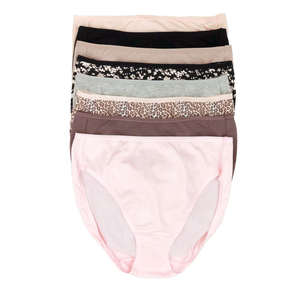 Felina Cotton Modal Hi Cut Panty 8-Pack - Premium Cotton Underwear for Women - Comfortable and Breathable XL