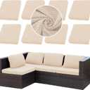 Outdoor Cushion Covers Set,8PCS Patio Furniture Couch Seat Slipcovers, Replacement for Sofa Sectional Chair(CoverOnly)
