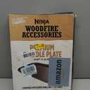 Ninja XSKGRIDLXL Woodfire Premium Griddle Plate, Compatible with OG800 and OG900 Series, Direct, Edge-to-Edge Heat, Ceramic, Nonstick, Precise Heat Control, 17.87'' x 12.35'', Black