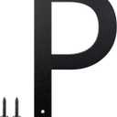 10 Inch House Numbers and Metal Letters for Outdoor Signs, House Numbers for Outside, Aluminum Address Letters and Numbers for Door, Mailbox, Garden, Perfect for Home or Office (Letter P)