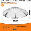 36 Inch Fire Pit Spark Screen,Stainless Steel Fire Pit Screen Cover with Handle&Poker,Outdoor Fire Pit Screen Cover Round Mesh Lid Heavy-Duty for Backyard/Beach/RV Camping